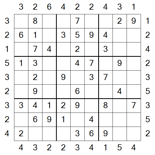 Skyscraper Sudoku - Simple