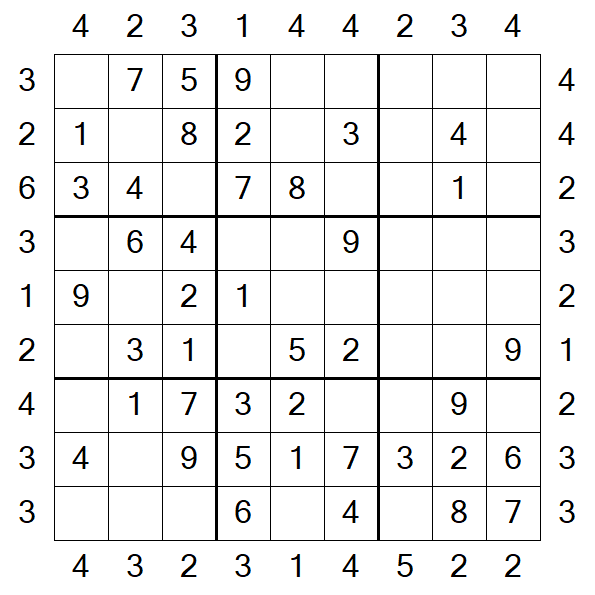 Skyscraper Sudoku - Simple