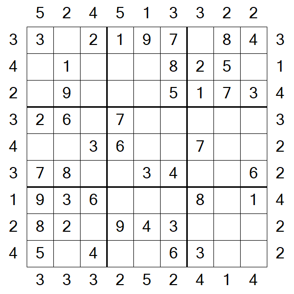 Skyscraper Sudoku - Simple