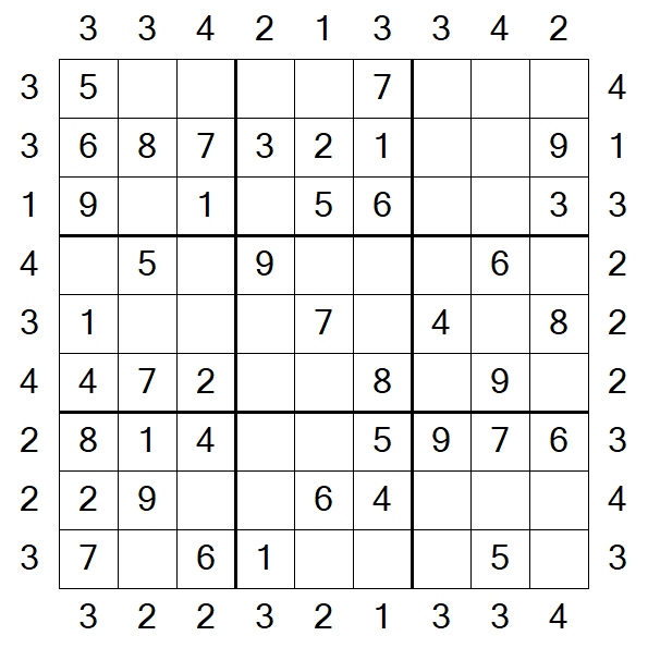 Skyscraper Sudoku - Simple