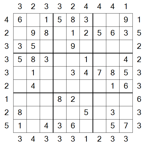 Skyscraper Sudoku - Simple