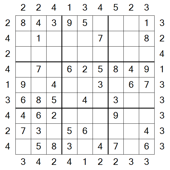 Skyscraper Sudoku - Simple