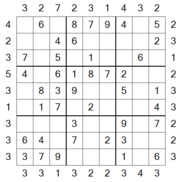 Skyscraper Sudoku - Simple
