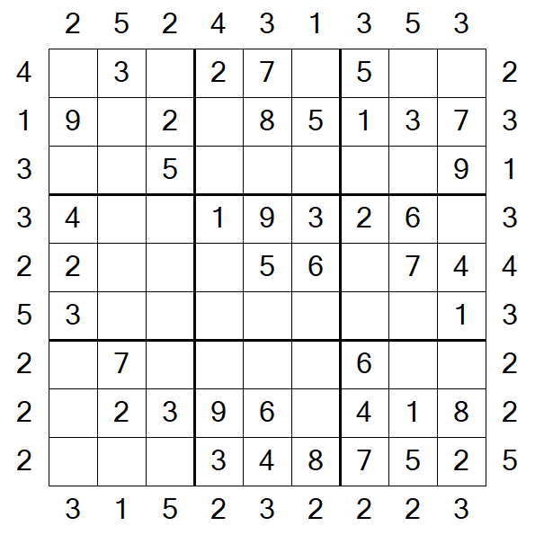 Skyscraper Sudoku - Simple