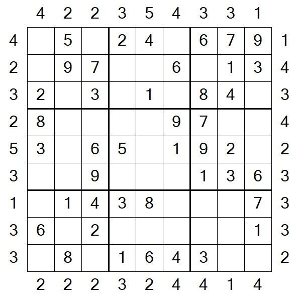 Skyscraper Sudoku - Simple