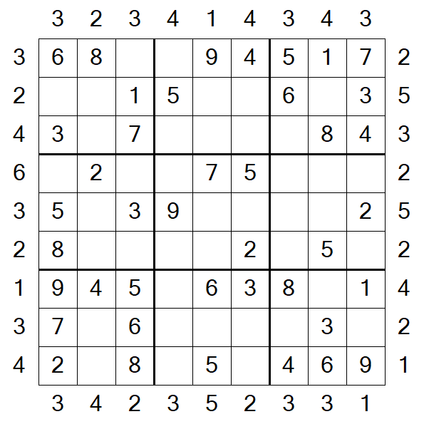 Skyscraper Sudoku - Simple