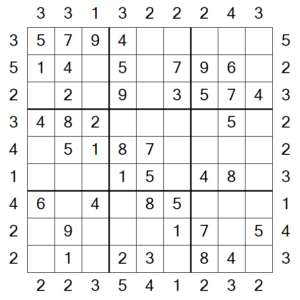 Skyscraper Sudoku - Simple