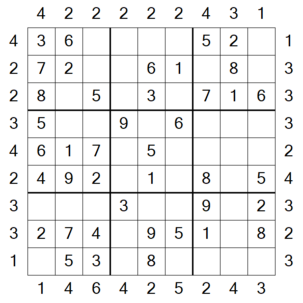 Skyscraper Sudoku - Simple