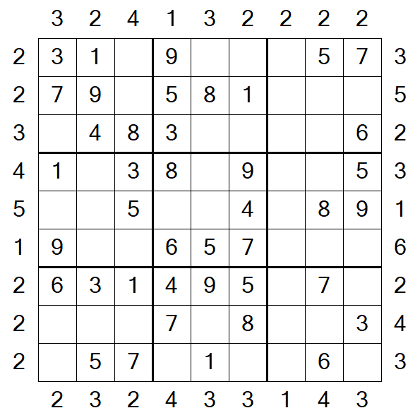 Skyscraper Sudoku - Simple