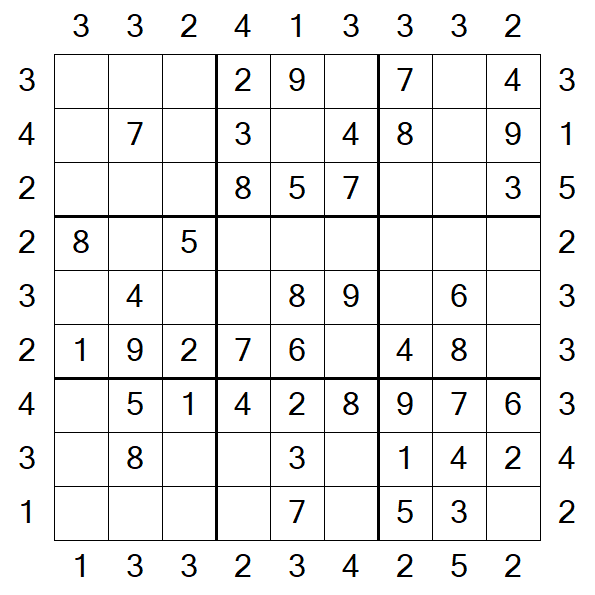 Skyscraper Sudoku - Simple