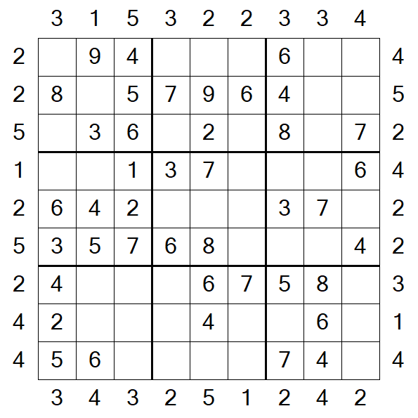 Skyscraper Sudoku - Simple