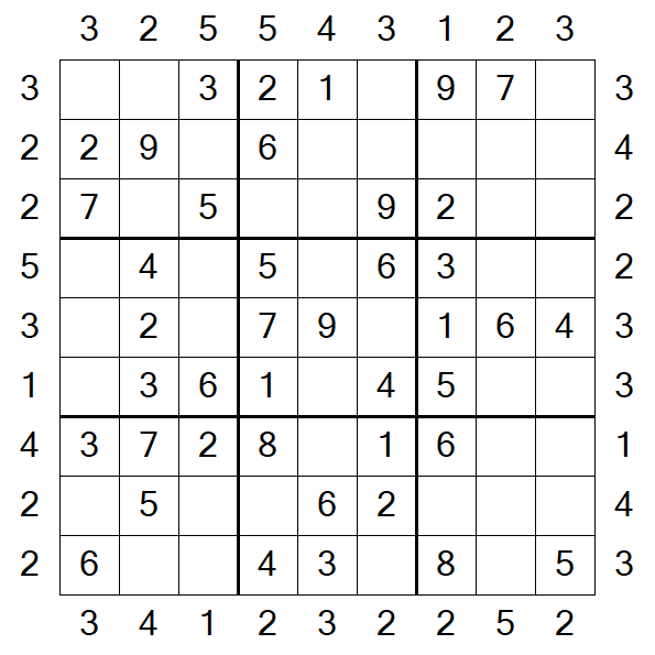 Skyscraper Sudoku - Simple