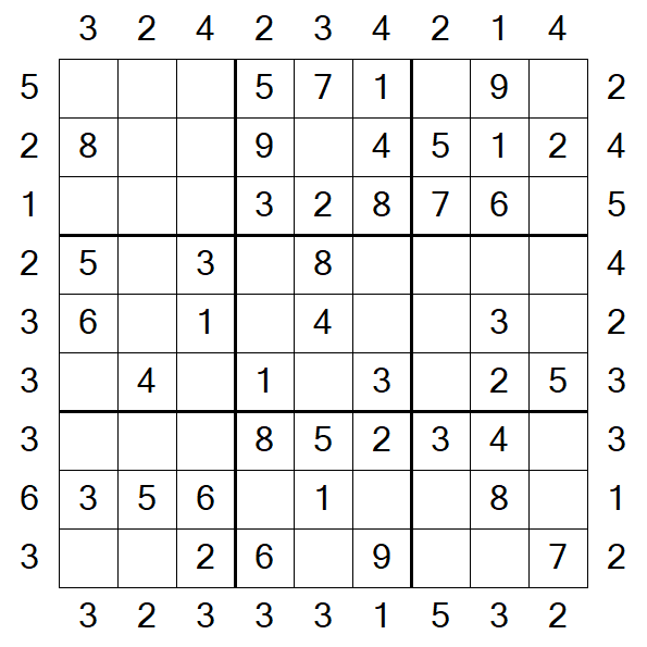 Skyscraper Sudoku - Simple