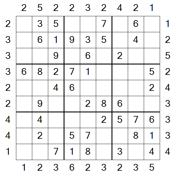 Skyscraper Sudoku - Simple