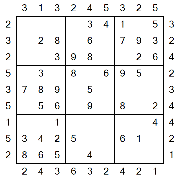 Skyscraper Sudoku - Simple