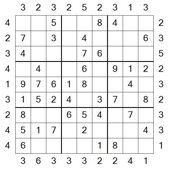Skyscraper Sudoku - Simple
