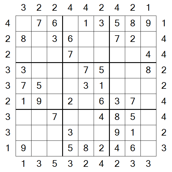 Skyscraper Sudoku - Simple