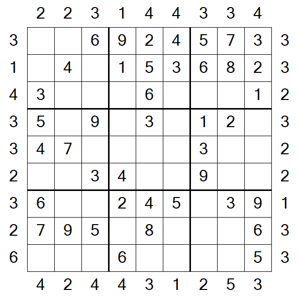 Skyscraper Sudoku - Simple