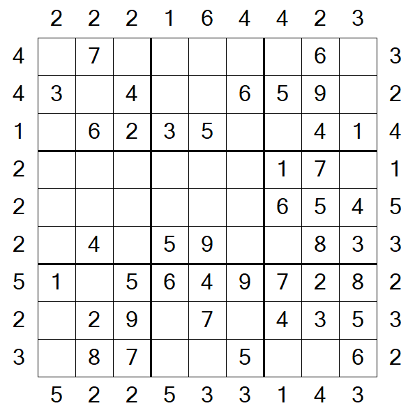 Skyscraper Sudoku - Simple
