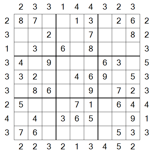 Skyscraper Sudoku - Simple