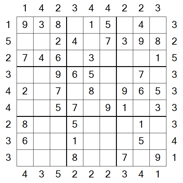 Skyscraper Sudoku - Simple