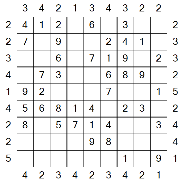 Skyscraper Sudoku - Simple