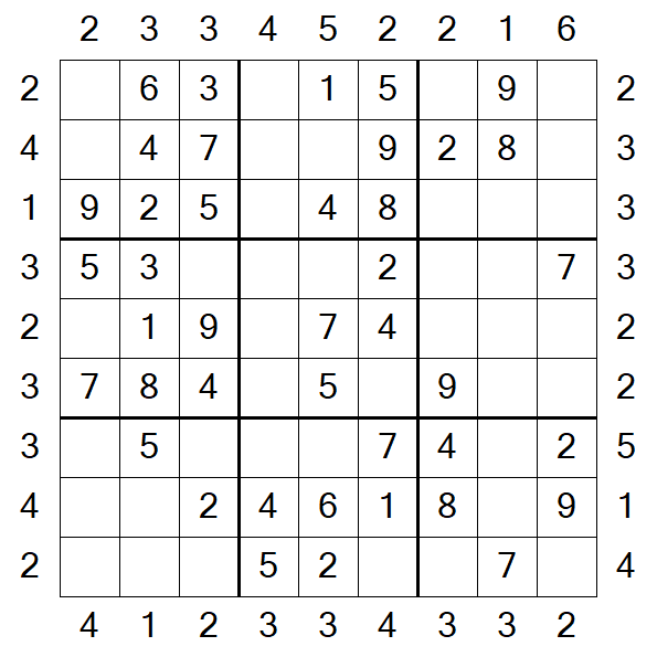 Skyscraper Sudoku - Einfach