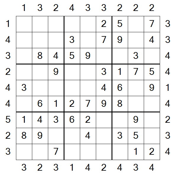 Skyscraper Sudoku - Simple