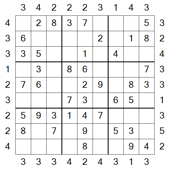 Skyscraper Sudoku - Simple