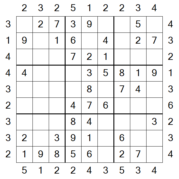 Skyscraper Sudoku - Simple