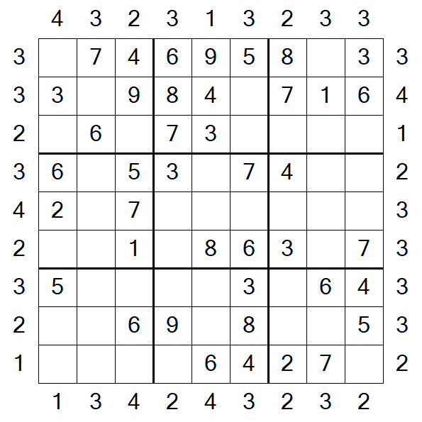 Skyscraper Sudoku - Simple