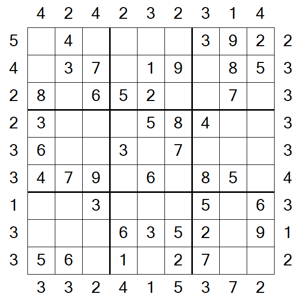 Skyscraper Sudoku - Simple