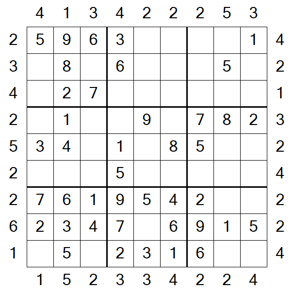 Skyscraper Sudoku - Simple
