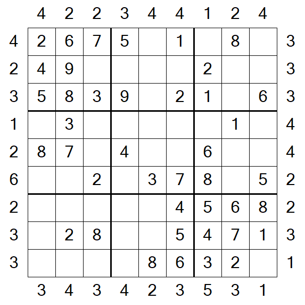 Skyscraper Sudoku - Einfach
