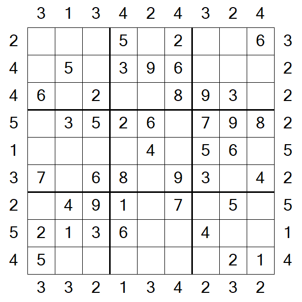 Skyscraper Sudoku - Simple