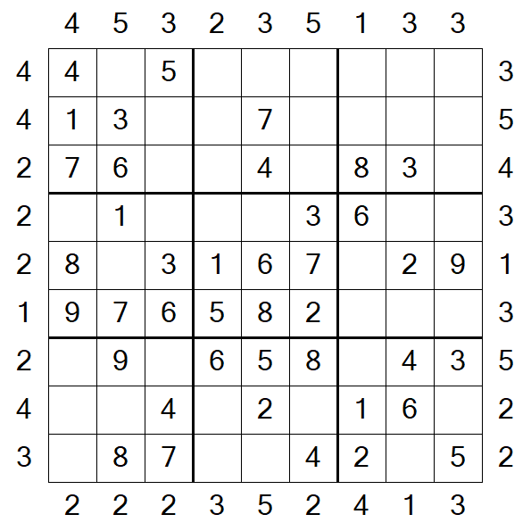 Skyscraper Sudoku - Einfach