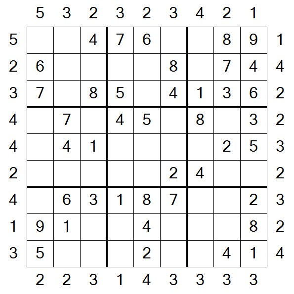 Skyscraper Sudoku - Einfach