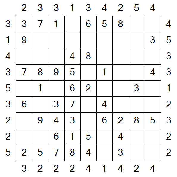 Skyscraper Sudoku - Fácil