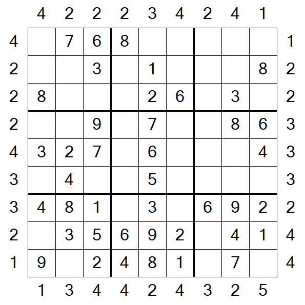 Skyscraper Sudoku - Simple