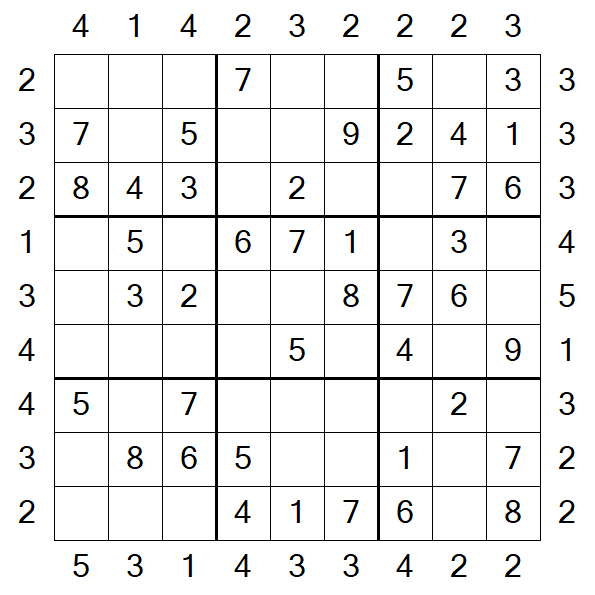 Skyscraper Sudoku - Simple