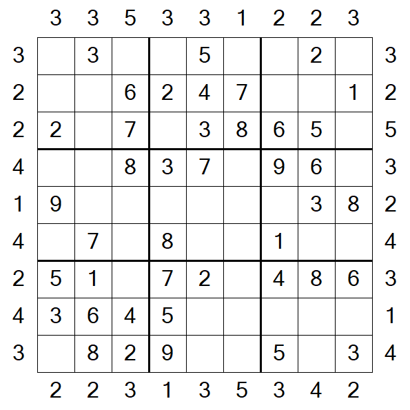 Skyscraper Sudoku - Simple