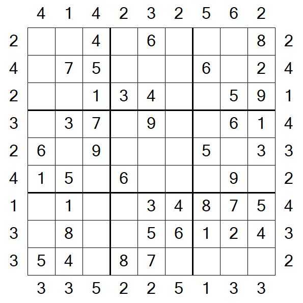 Skyscraper Sudoku - Simple