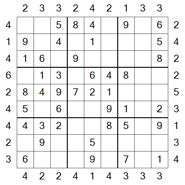 Skyscraper Sudoku - Simple