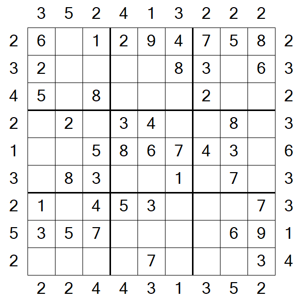 Skyscraper Sudoku - Simple