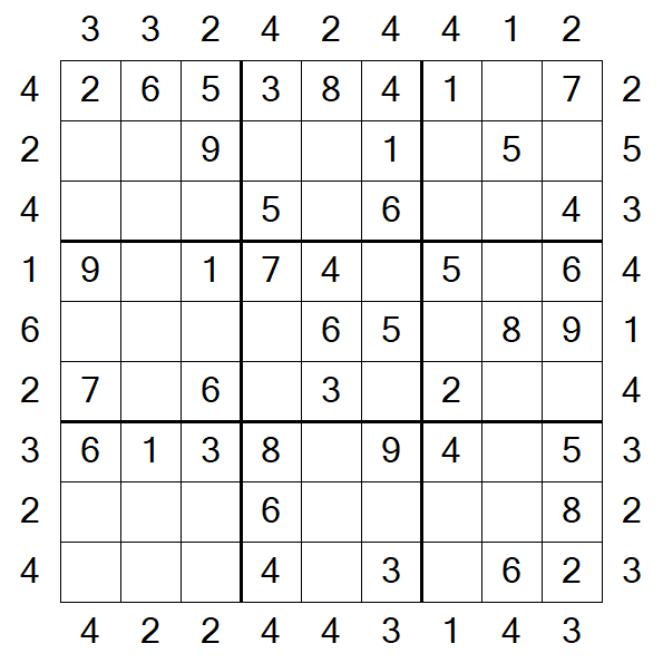 Skyscraper Sudoku - Simple