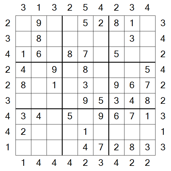 Skyscraper Sudoku - Simple