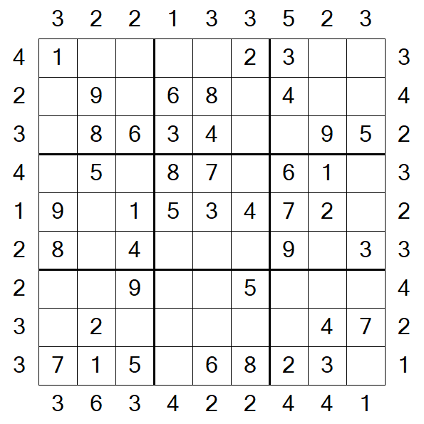 Skyscraper Sudoku - Simple