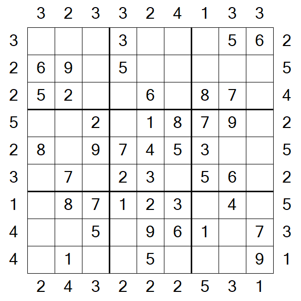 Skyscraper Sudoku - Simple