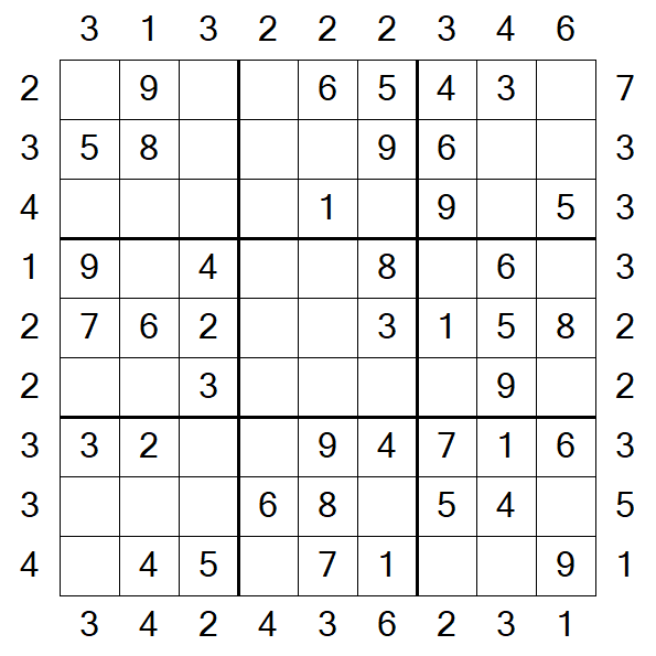 Skyscraper Sudoku - Simple