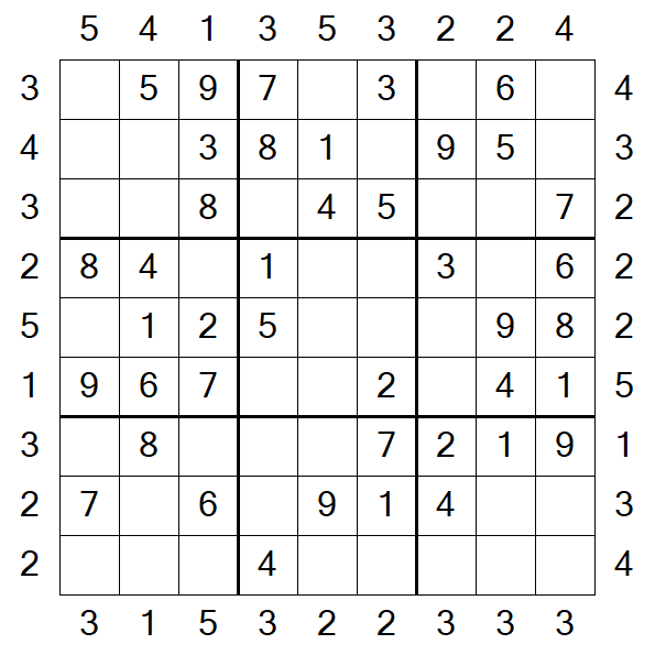 Skyscraper Sudoku - Easy